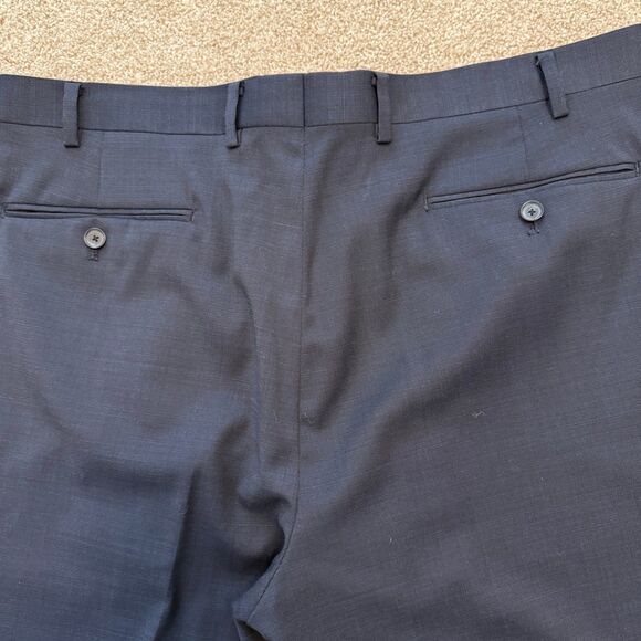 Claiborne Wool Blend Navy Blue Dress Slacks Flat Front Straight Leg Size 38Wx32L - Picture 6 of 8